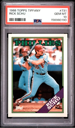 1988 topps tiffany rick schu - topps,