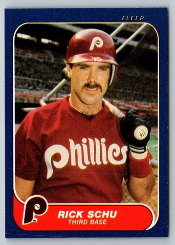1986 fleer 451 rick schu - fleer, #451
