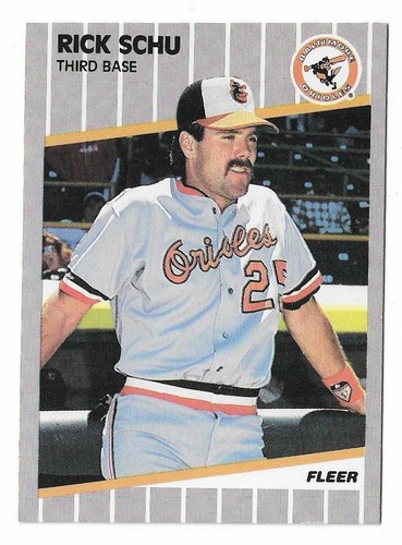 1989 fleer baseball rick schu - baseball,