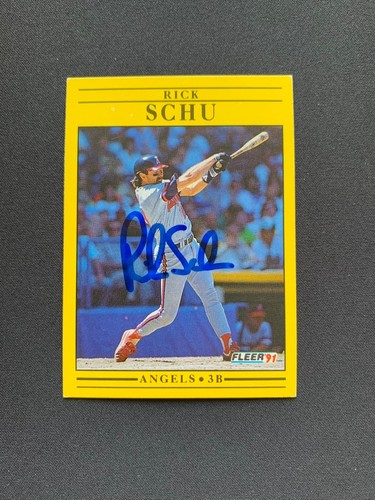 Rick schu signed 1991 fleer - schu,