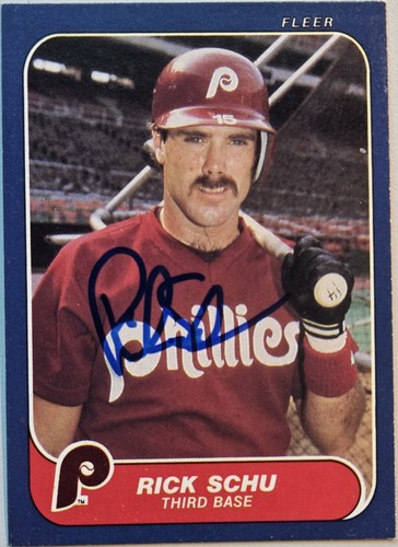 1986 fleer rick schu - rick, auto